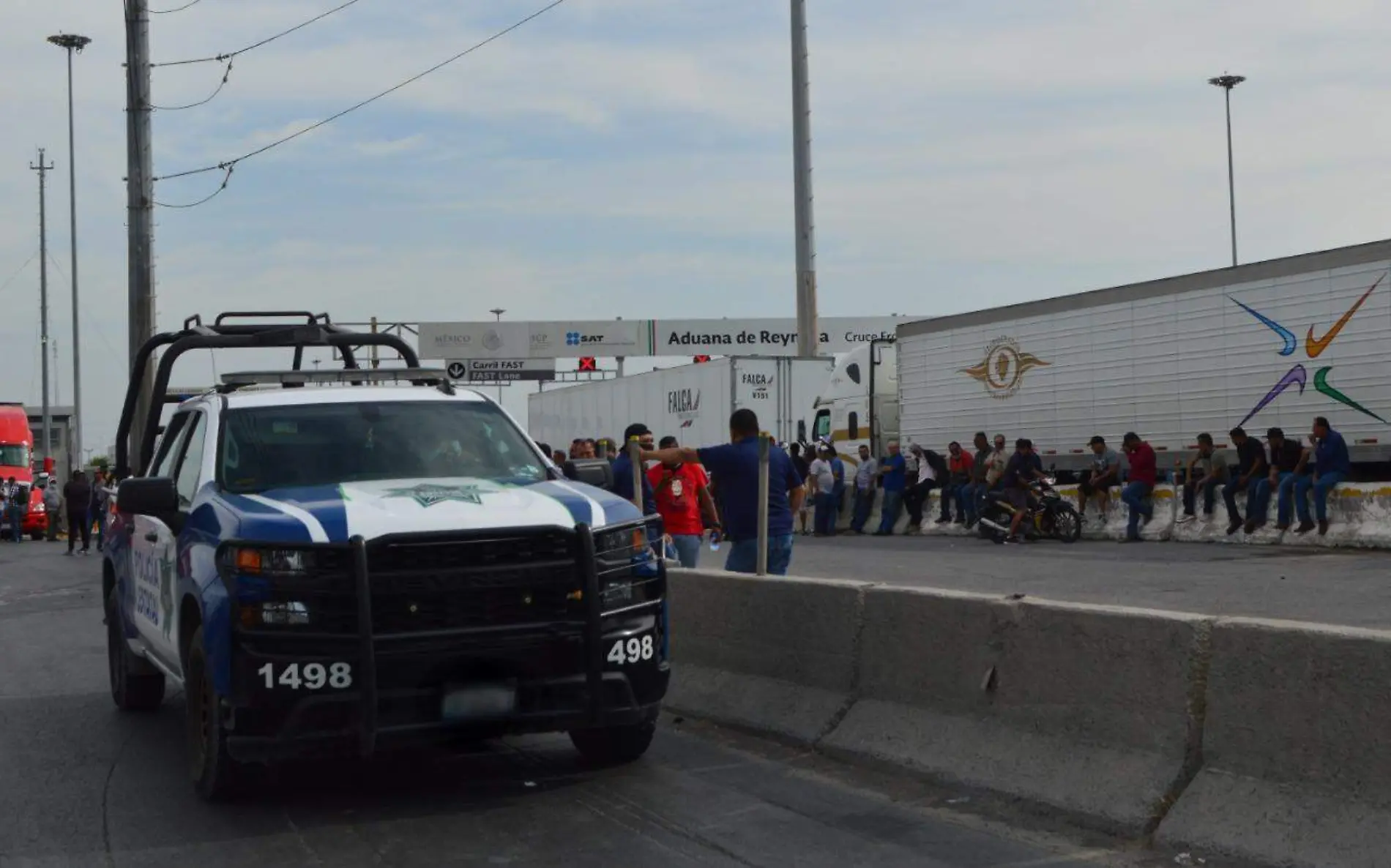 Protestan traileros en el Puente Reynosa-Pharr | Jaime Jiménez 